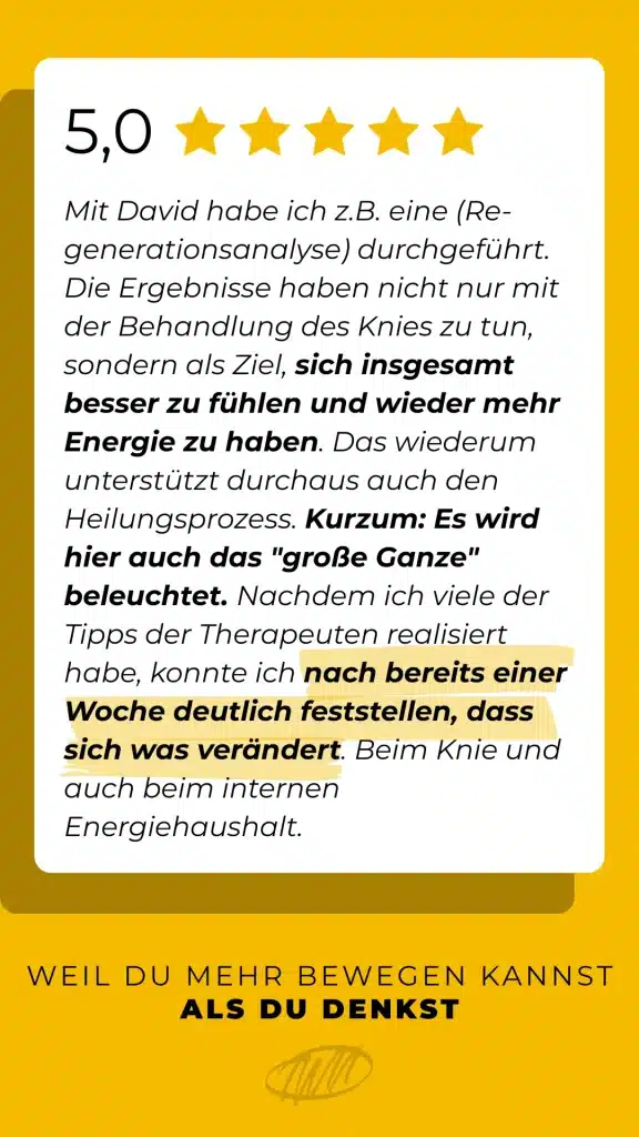 Kundenrezension MOJO Physiotherapie Hennef – Bewertung 5 Sterne, Erfahrungsbericht Patient