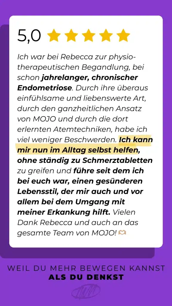 Kundenrezension MOJO Physiotherapie Hennef – Bewertung 5 Sterne, Erfahrungsbericht Patient